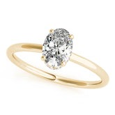 Opulent Sidestone Oval Diamond Engagement Ring — 9K/18K Gold & Platinum