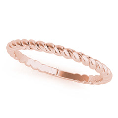 Twisting Wedding Gold Band