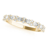 Alternating Pear & Cluster Round Half Eternity Ring in Gold & Platinum
