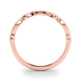 Vintage Inspired Milgrain Half Eternity Ring in Gold & Platinum