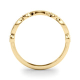 Vintage Inspired Milgrain Half Eternity Ring in Gold & Platinum