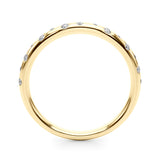 Scattered Diamond Half Eternity Ring in Gold & Platinum