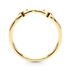 Nature-Inspired Curved Wedding Gold Band