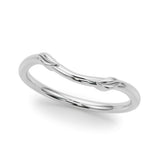 Nature-Inspired Curved Wedding Gold Band