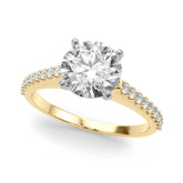 Adored Remount Ring Round Diamond Engagement Ring — 9K/18K Gold & Platinum
