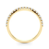 Shared Prong Half Eternity Ring in Gold & Platinum