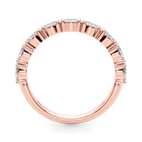 East-West Marquise Half Eternity Ring in Gold & Platinum