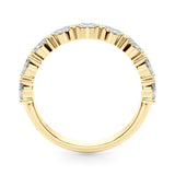 East-West Marquise Half Eternity Ring in Gold & Platinum