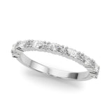 East-West Marquise Half Eternity Ring in Gold & Platinum