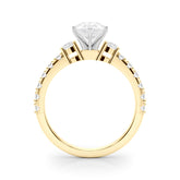 Regal Remount Ring Round Diamond Engagement Ring — 9K/18K Gold & Platinum