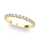 Prong Set Half Half Eternity Ring in Gold & Platinum