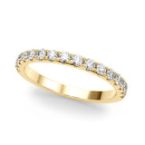 Prong Set Half Half Eternity Ring in Gold & Platinum