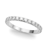 Prong Set Half Half Eternity Ring in Gold & Platinum