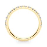Prong Set Half Eternity Ring in Gold & Platinum