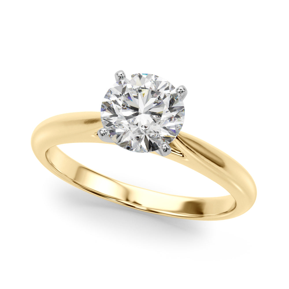 Eternal Remount Ring Round Diamond Engagement Ring — 9K/18K Gold & Platinum