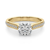 Brilliant Remount Ring Round Diamond Engagement Ring — 9K/18K Gold & Platinum