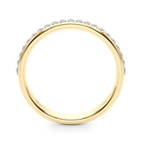Half Half Eternity Ring in Gold & Platinum
