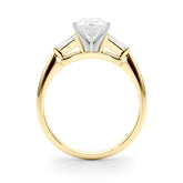 Majestic Remount Ring Round Diamond Engagement Ring — 9K/18K Gold & Platinum
