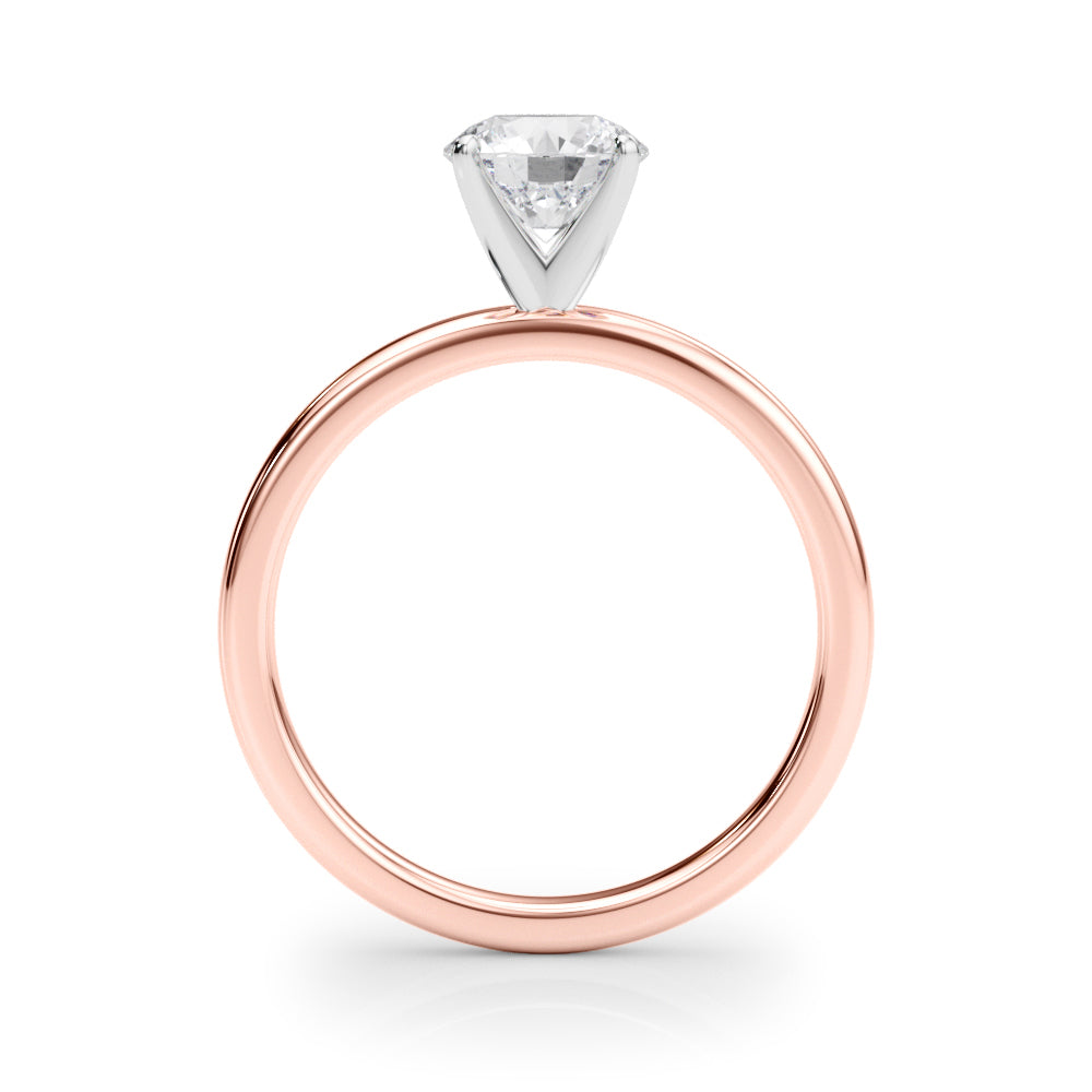 Noble Remount Ring Round Diamond Engagement Ring — 9K/18K Gold & Platinum