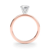 Noble Remount Ring Round Diamond Engagement Ring — 9K/18K Gold & Platinum