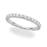 Prong Set Half Eternity Ring in Gold & Platinum