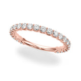 Contemporary Prong Set Bracelets Half Eternity Ring in Gold & Platinum