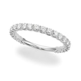 Contemporary Prong Set Bracelets Half Eternity Ring in Gold & Platinum