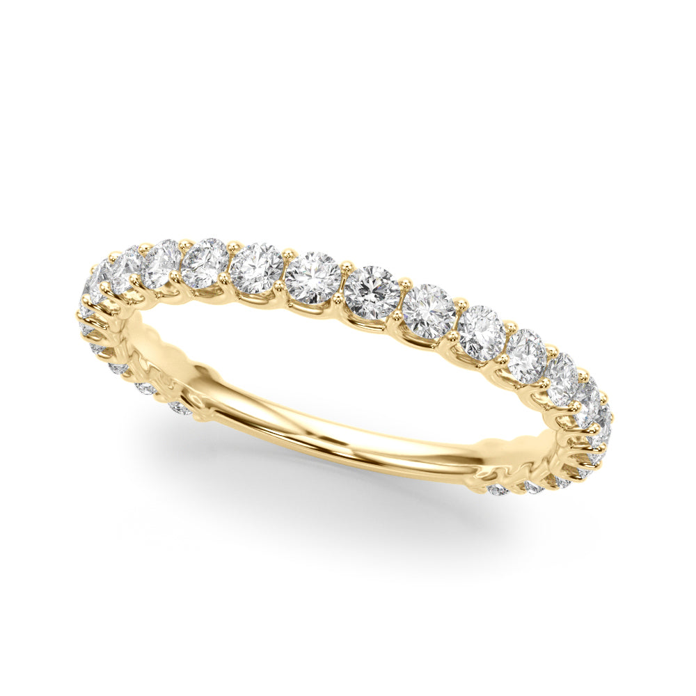 Prong Set Half Eternity Ring in Gold & Platinum