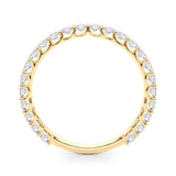 Prong Set Half Eternity Ring in Gold & Platinum