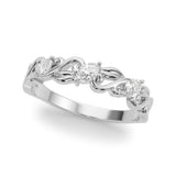 Nature Inspired Marquise Half Eternity Ring in Gold & Platinum