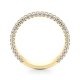 Multirow Pavã© Half Eternity Ring in Gold & Platinum