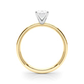 Majestic Solitaire Round Diamond Engagement Ring — 9K/18K Gold & Platinum
