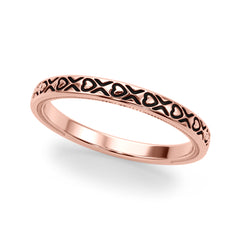 Vintage Inspired Wedding Gold Band