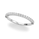 Shared Prong Half Eternity Ring in Gold & Platinum
