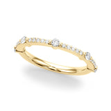 Straight Half Eternity Ring in Gold & Platinum