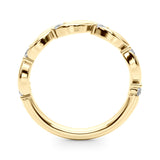 Twisting Half Eternity Ring in Gold & Platinum