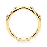 Chevron Half Eternity Ring in Gold & Platinum