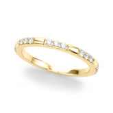 Contemporary Half Eternity Ring in Gold & Platinum