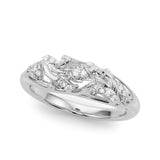Nature Inspired Half Eternity Ring in Gold & Platinum