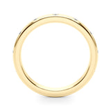 Burnished Half Eternity Ring in Gold & Platinum