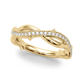 Twisting Thorn Half Eternity Ring in Gold & Platinum