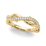 Twisting Thorn Half Eternity Ring in Gold & Platinum