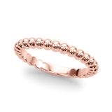 Beaded Wedding Gold Band
