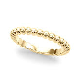 Beaded Wedding Gold Band