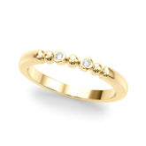 Beaded & Bezel Set Half Eternity Ring in Gold & Platinum