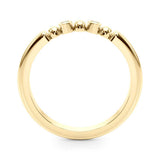 Beaded & Bezel Set Half Eternity Ring in Gold & Platinum