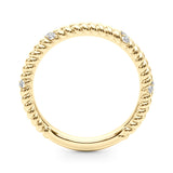 Twisting Diamond Accented Half Eternity Ring in Gold & Platinum