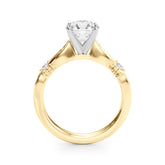 Luxe Infinity Dia Engagement Ring Round Diamond Engagement Ring — 9K/18K Gold & Platinum