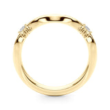 Infinity Half Eternity Ring in Gold & Platinum