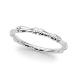 Bamboo Style Wedding Gold Band